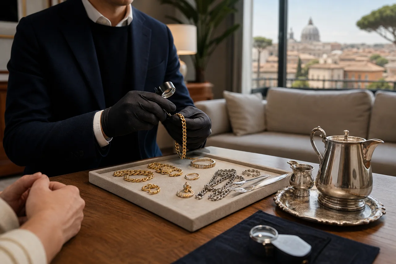 Valutazione a domicilio a Roma: oro, gioielli e argento